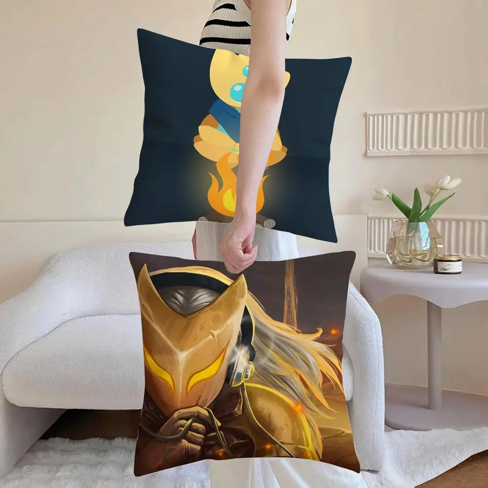 Game S-Slay the Spire Cushion Cover Breathable Linen Pillowcase Summer Odorless Eco-Friendly Invisible Zipper Washable