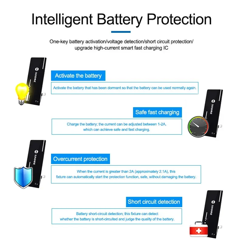 New SUNSHINE SS-915 V9.0 IP Android Battery Activation Charging Board for 6G-15ProMax Huawei VOVI Activated Fast Charging Tool