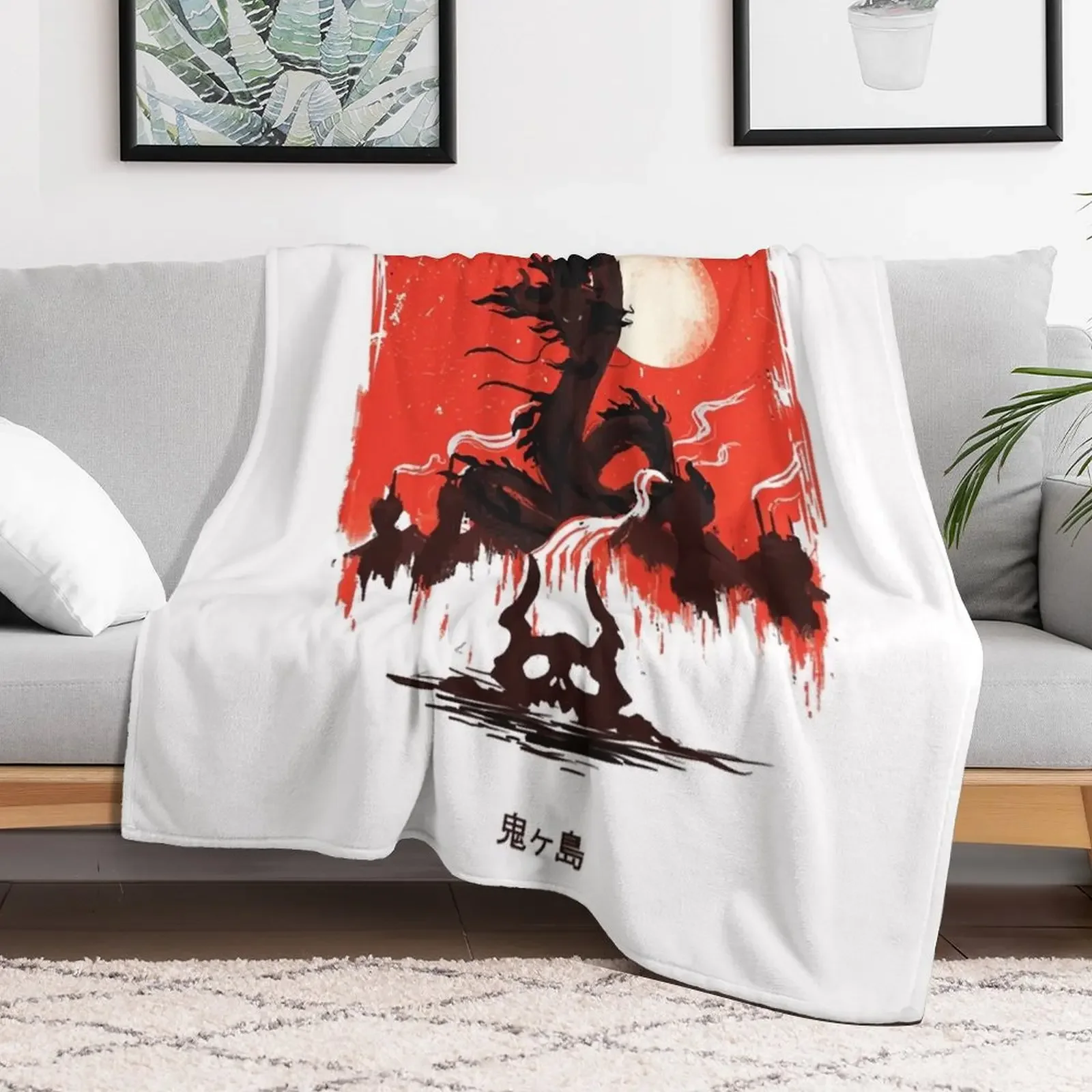 Kaido Onigashima Wano Kuni Throw Blanket Shaggy Weighted Blankets