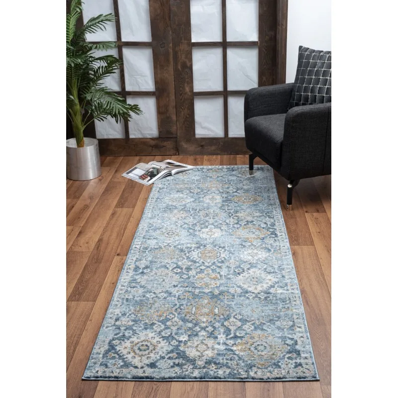 

Noble GC_GEN7005 Blue 2 ft. 7 in. x 7 ft. 3 in. Area Rug