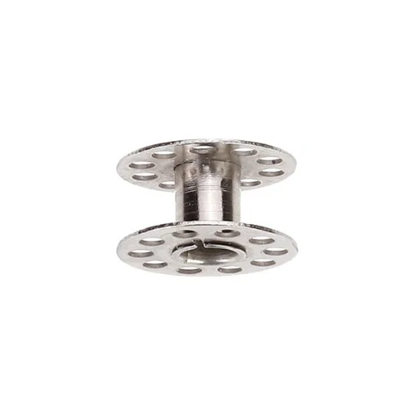 10 قطعة بكرات معدنية متينة فضية 20 مللي متر قطر 10 مللي متر سمك مركز الشق مناسب لمعظم آلات الخياطة المحلية