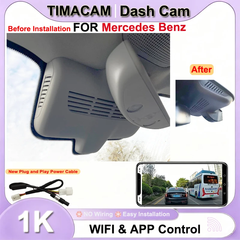 HD 1080P Wifi Dash Cam for Mercedes Benz GLC glc250d glc350d glc43 glc63 x253 c253 2015-2018 C Class C220d C43 C63 W205 C204