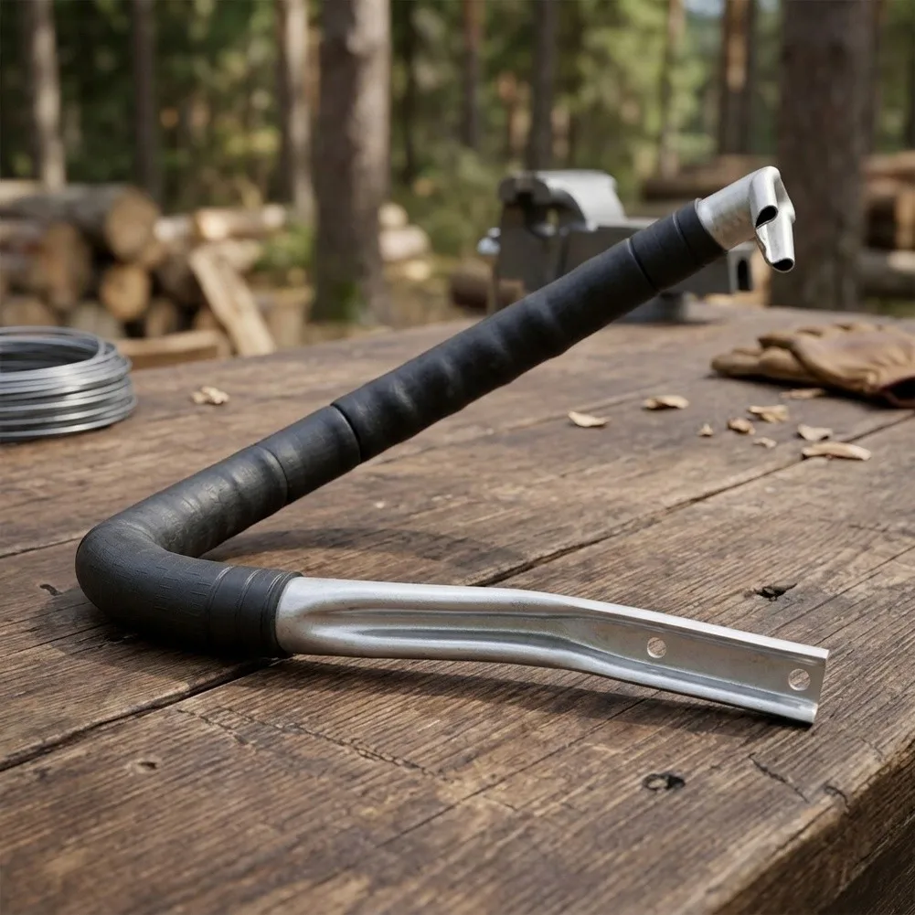 Black silver Replacement Handle Logging Tool Part Alloy Construction Ergonomic Design Lightweight Build Comfortable Grip