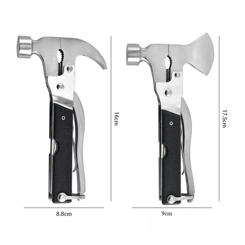 Multifunctional film axe hammer, portable camping sheep horn hammer, outdoor multi-purpose tool pliers film axe