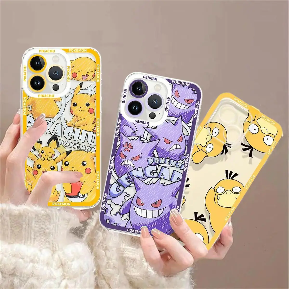 Cartoon Pokemon Pikachu Gengar Phone Case For Xiaomi Mi 11 Lite 11T Pro POCO X5 X4 X3 GT M3 F5 Pro NFC F3 cover Eevee Cute