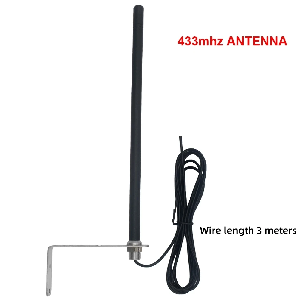 433MHz RF Antenna For Gate Garage Radio Signal Booster Repeater Outdoor Waterproof 433.92MHz Gate Antenna Wire length 3 meters