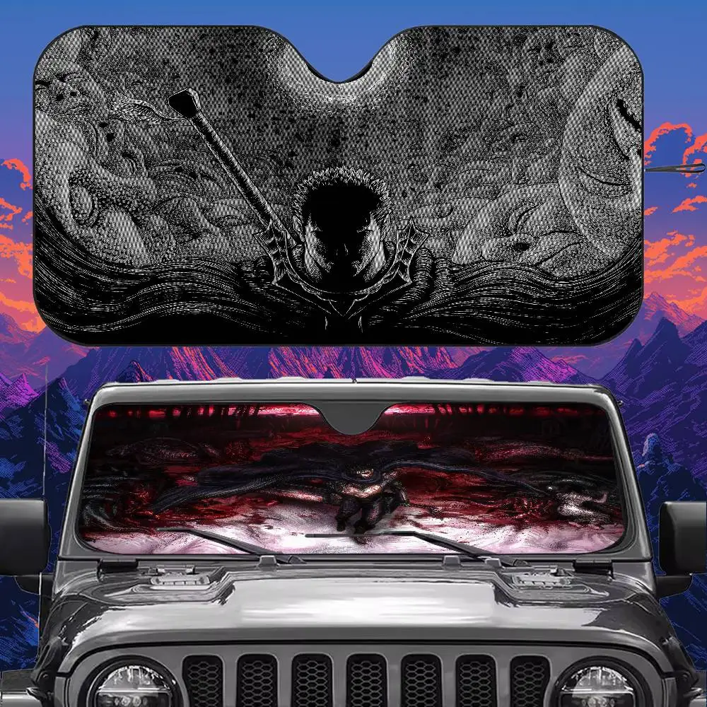 

Большой роскошный крутой аниме Hot Guts Fashion Could Berserk Автомобильный солнцезащитный козырек на лобовое стекло автомобиля Солнцезащитный козырек Авто солнцезащитный козырек