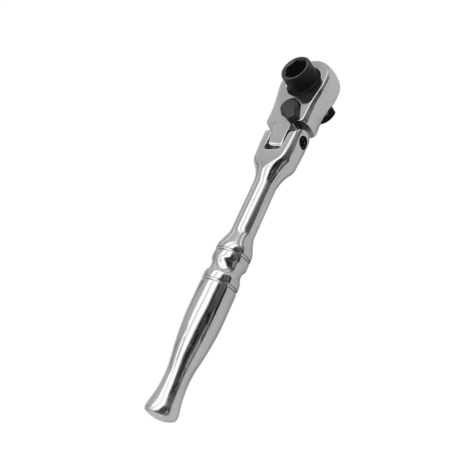 Generic 1/4 inch Flex Head Ratchet Wrench Sturdy Easy Use Professional Spare Parts Metal Accessories Swivel Head Ratchet Wrench