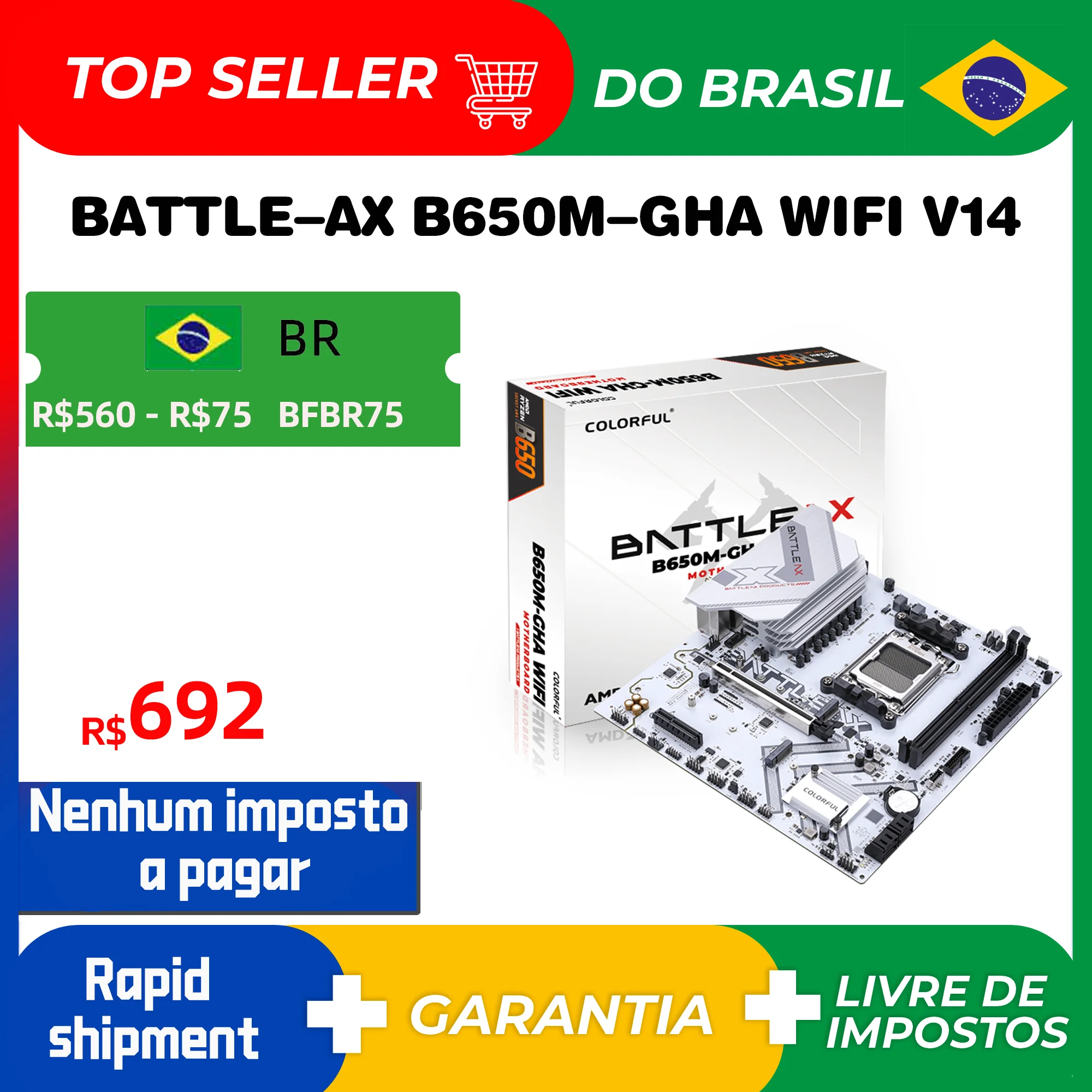 Colorido BATTLE-AX B650M-GHA WIFI V14 DDR5 matx M.2 USB 128G Duplo AM5 placa mãe xeon kit ryzen placas-mãe cpu memórias ram