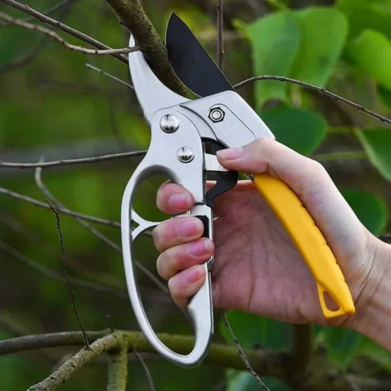 Premium Garden Scissors Clippers Pruners Ratchet Pruning Shears Work 3 Times Easier Tools for Trimming Rose Floral Tree