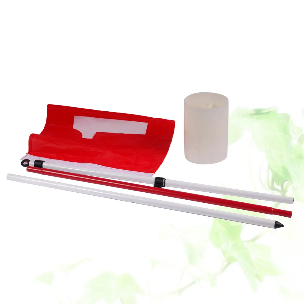 

Golf Flagpole Stick Putting Green Flagstick Poles Five Knots Hole Cup 5 Section