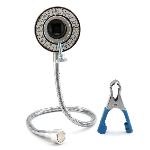 Imagen 1 del producto Medidor de ángulo de torsión de accionamiento 360 °   Juego de llaves medidoras de torsión de accionamiento ajustable de 1/2 "", herramienta de medida profesional con brazo de Clip Flexible