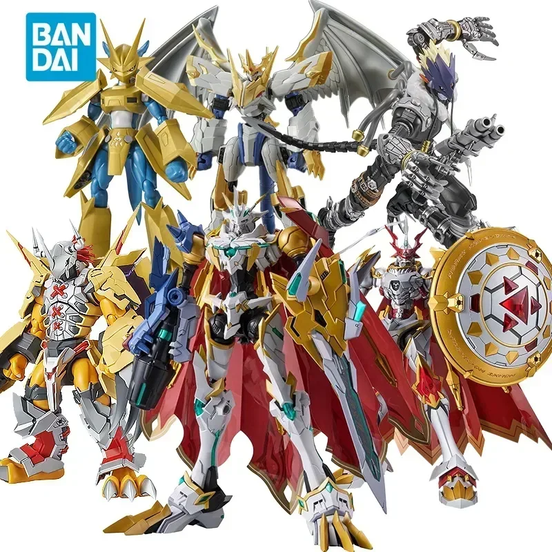 

Bandai Original Anime Digimon Adventure War Greymon Garurumon Dukemon Action Figure Toys Collectible Model Gifts for Children