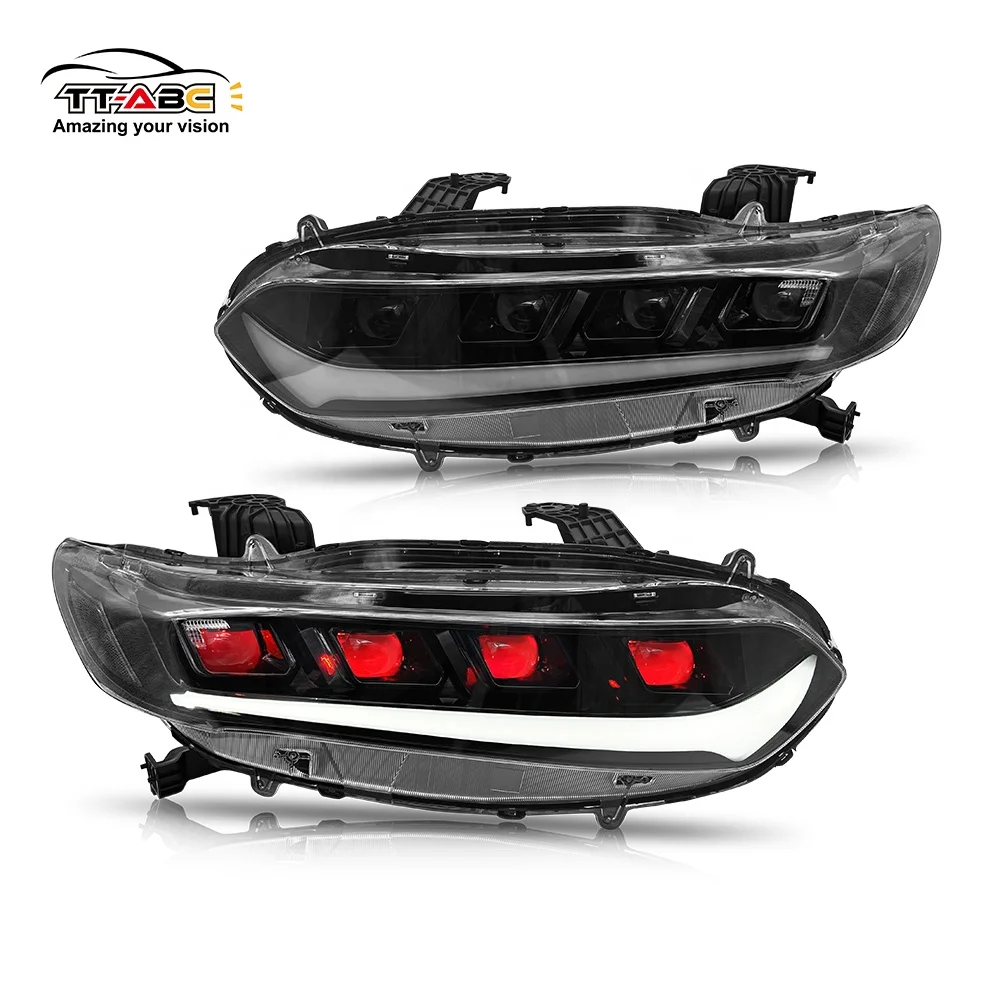 

TT-ABC New Headlamp for 2018-2022 Honda Accord Sport EX LX Touring Hybrid 10th Gen Headlight Assembly Sequential Signals Light