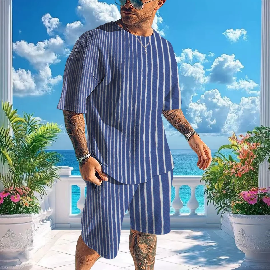 

Комплект футболок и шорт, модный высококачественный дышащий мужской спортивный костюм с короткими рукавами и 3D принтом, джемпер, мужской комплект уличной одежды