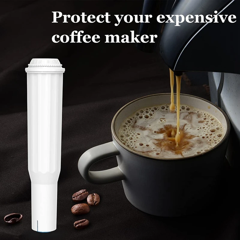 【GLAD】3 Pieces Filter Cartridge for Jura Claris White,Coffee Water Filter for Jura Impressa E8 Fully Automatic Coffee Machines