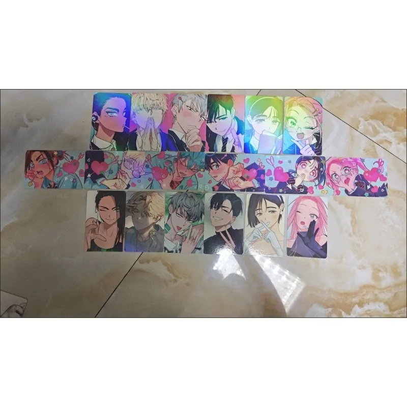 55Pcs/Box Cartoon Korean Manga Alien Stage Laser Cards Mizi Sua Ivan Till Hyuna Luka Double Sided Printing Cards Kids Toys gift - Image 6