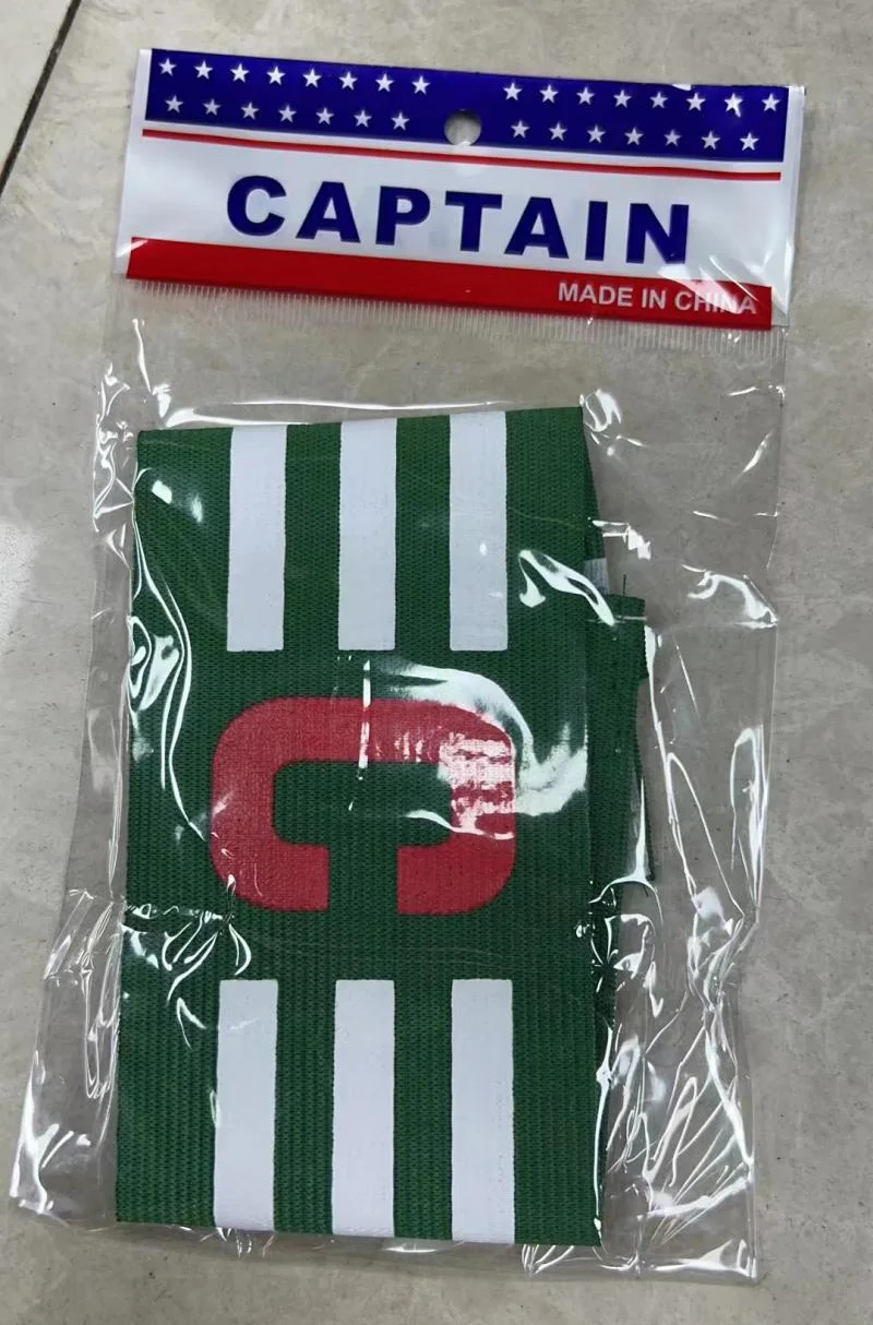 フリーサイズサッカーキャプテンアームバンドフットボールクラブチームマッチプレーヤーリーダー調節可能なスリーブバッジ明るい色 3 ラインアームバンド