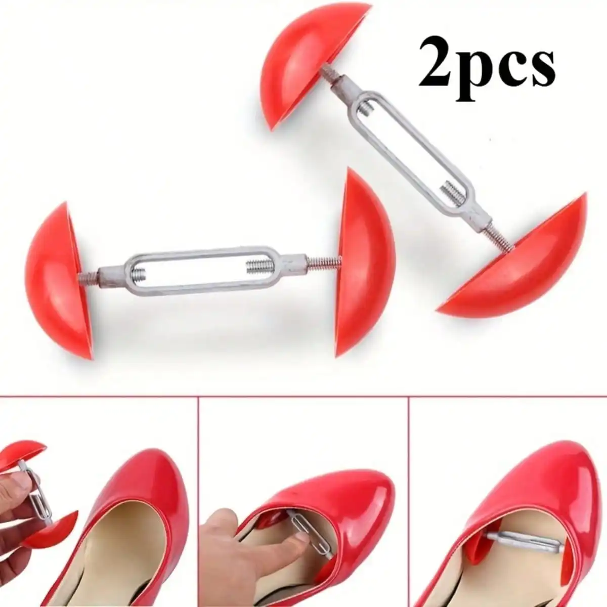 A Pair of Durable Plastic Shoe Supports - Adjustable Shoe Shape Extender, Suitable for Women's High Heels
