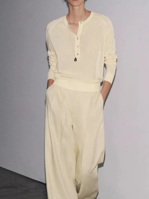 Nuovo 2025 Autunno Donna Allentato Lungo Sve rotondo Ne Maglieria Casual Versatile Fibra di poliestere Completo corpo Abito Semplice Sle