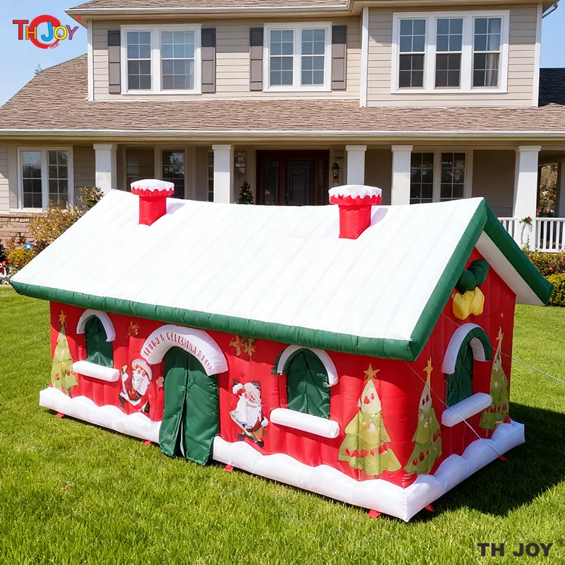 8x4m opblaasbaar kersthuis kerstfeesttent Santa's Grotto tent voor vakanties