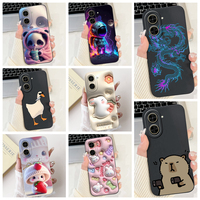 For Xiaomi Poco C71 Case Cartoon Rabbit Panda Duck Printed Phone Caover Soft Liquid Silicone Bumper For PocoC71 C 71 Shockproof