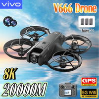 VIVO V666 Mini Drone 8K Professional Aerial 8k Dual Camera Intelligent obstacle avoidance Brushless Quadcopter Kid RC Toy