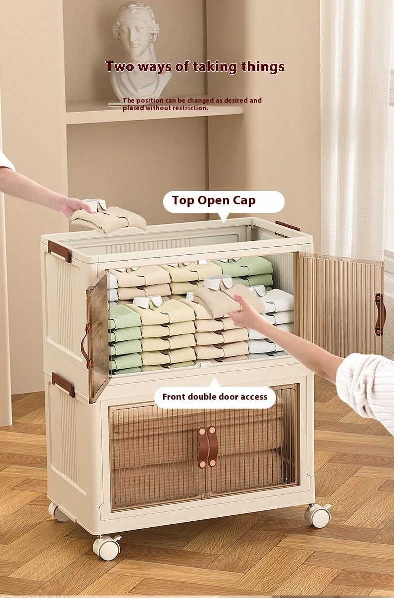 Scatola portaoggetti pieghevole in plastica per camera da letto, bagno, installazione rimovibile multistrato, credenza gratuita