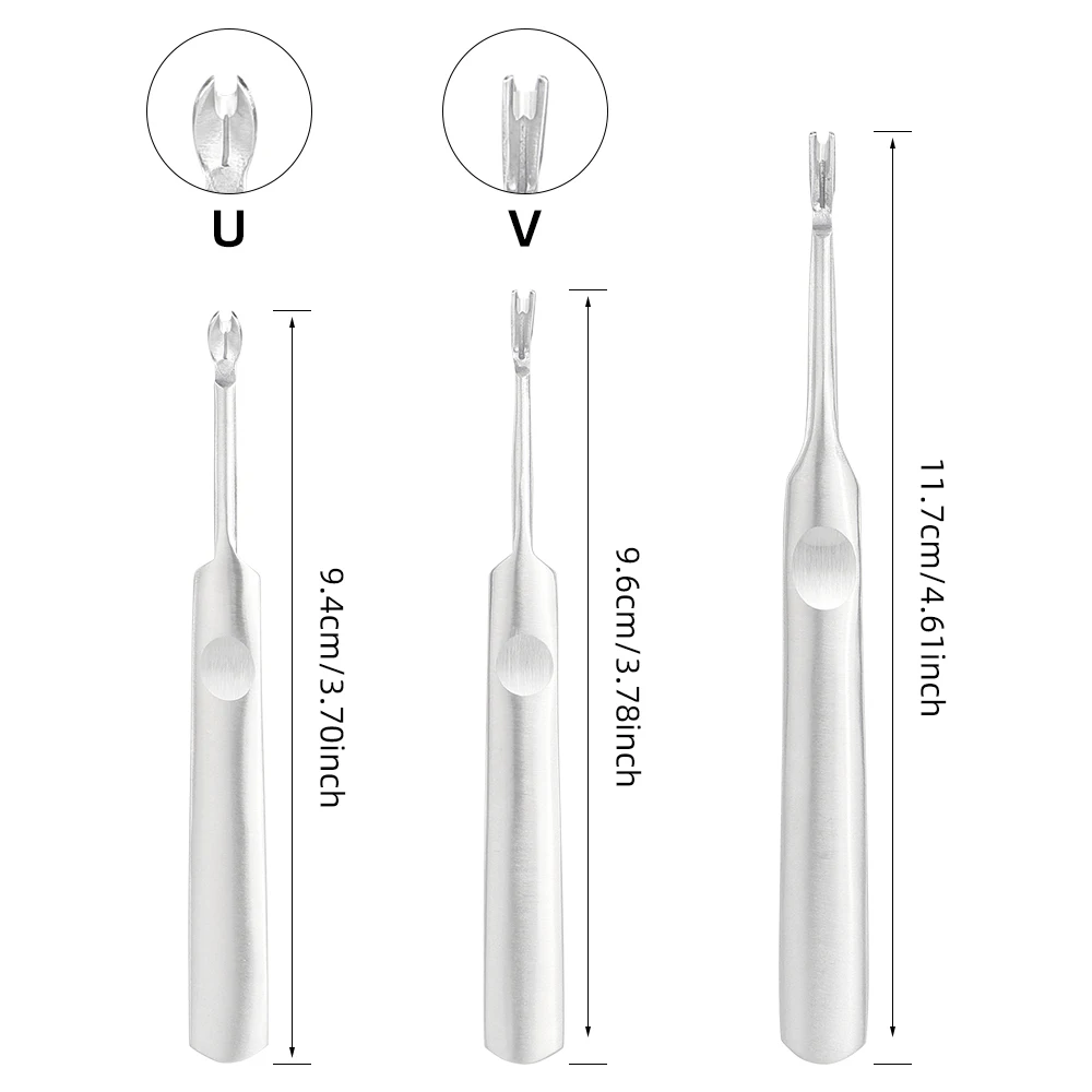 Premium Stainless Steel Leather Crafting Slot Tool Set - Groover, V & U Shape Gouge, Edge Skiving Knife, DIY Leather Punch Tools view 4