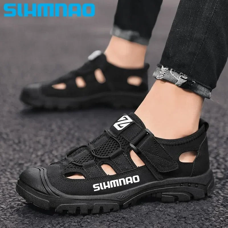 New Summer Outdoor Sports, Leisure, Hiking, Camping, Anti slip Sandals, Beach Mesh, Outer Wear Sandals, Men\'s Fishing Sandals