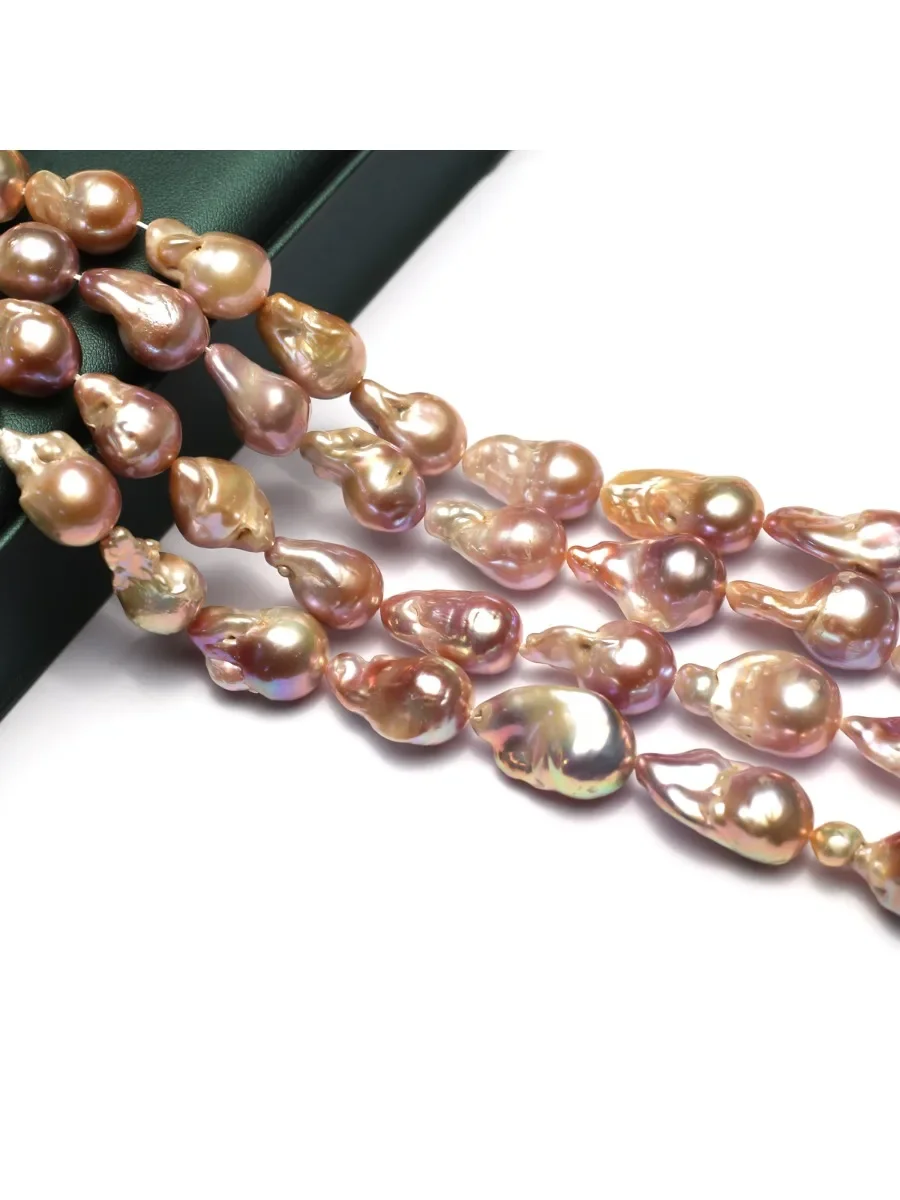 25x13mm 6A Fonkelende Schone Barok Natuurlijke Zoetwater Geel Fishtail Parel Kraal Sieraden Maken DIY Ketting Armband Accessoires - afbeelding 2
