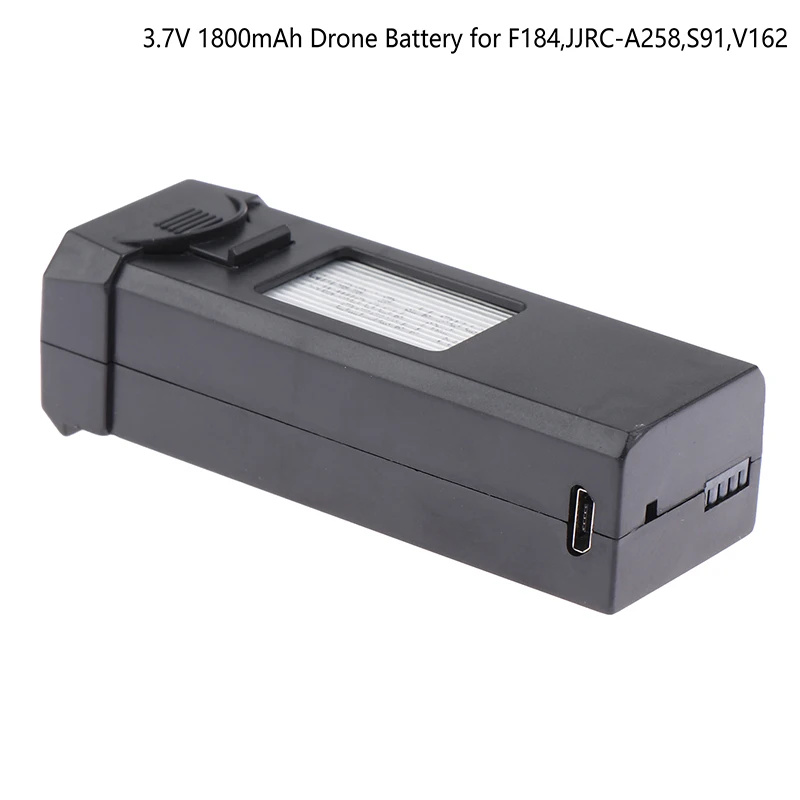 Batería de 3.7V y 1800mAh (1 unidad) para Dron F184, JJRC-A258, S91, V162, Repuesto para Mini Dron UAV