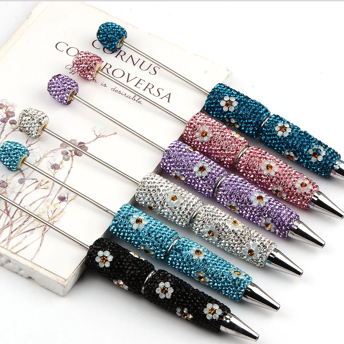 2/4pcs 16*150MM Jewelry Accessories/DIY Beaded Pen Parts/Hand Made Gift/Beadable Pen Findings/Rhinestone Pens