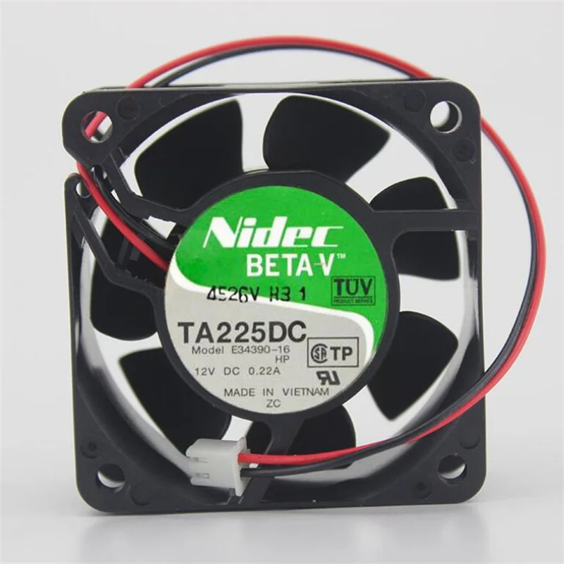 Nidec TA225DC E34390-16 6025 12V 0.22A  2-wire cooling fan