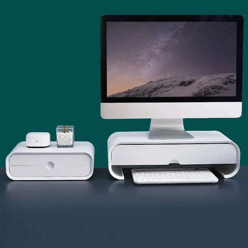 

Computer increase rack One-piece office monitor notebook desktop screen base rack shelf desktop storage with drawer