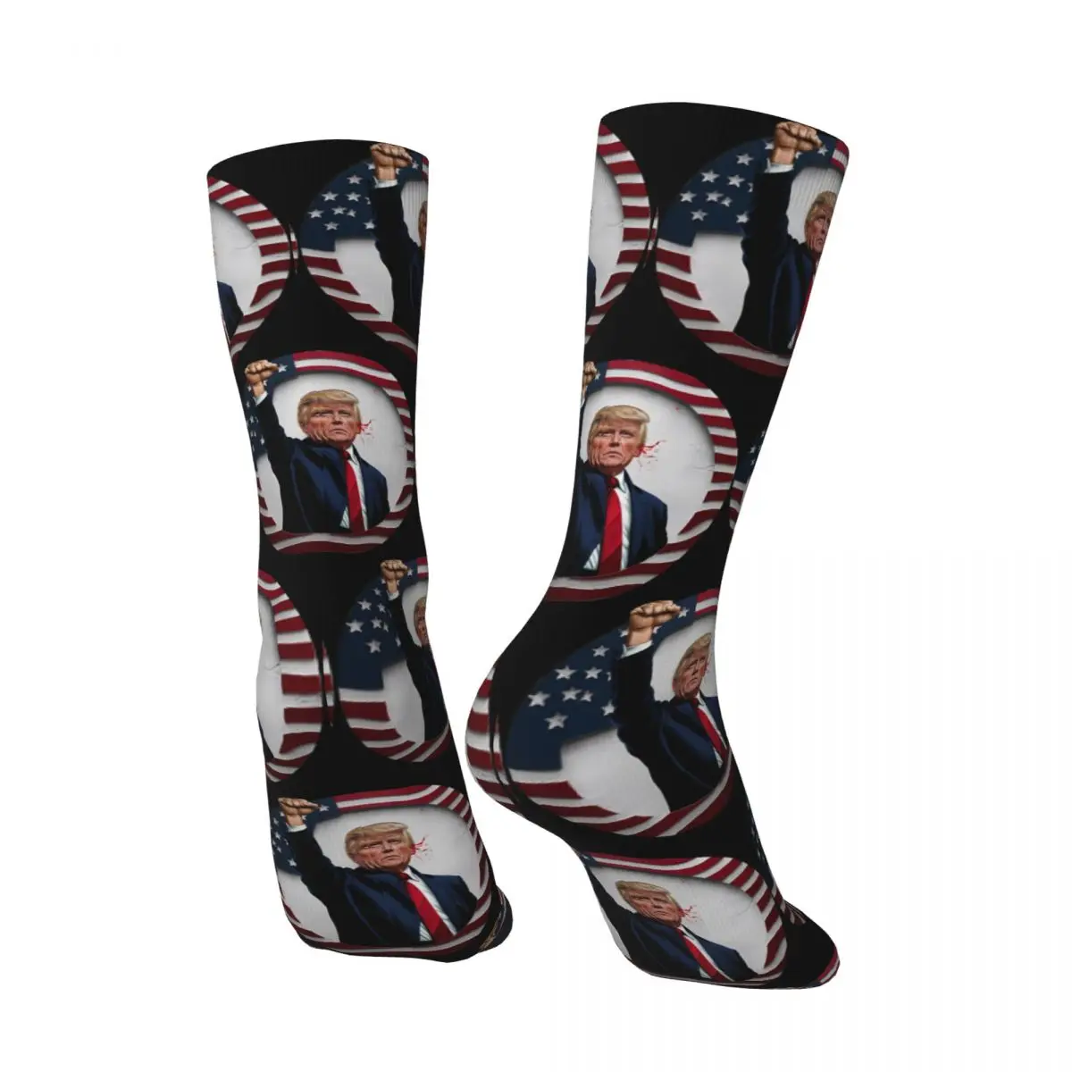 Funny Crazy Sock for Men Donald Trump Assassination Attempt 2024_1 Hip Hop Harajuku Donald Trump Happy Quality Pattern Printed