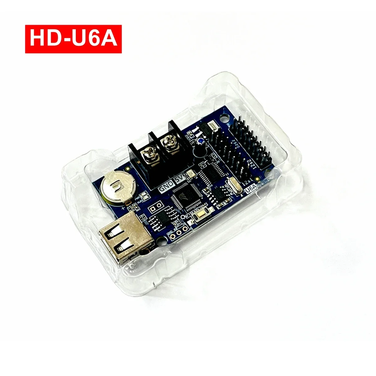 

5 pcs Huidu HD-U6A mini Monochrome LED Control Card Support HUB12 P10 Single Color Module