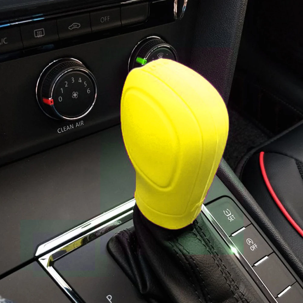 Car Silicone Automatic Gear Shift Knob Cover Antislip Shifter Knob Univeral Fit Shifter Handle Non-combustible Material