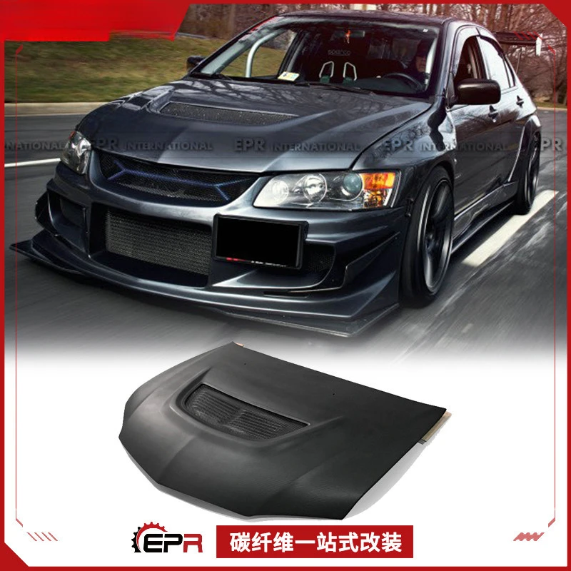 

Для Mitsubishi EVO8 углеродное волокно, оригинальный стиль, передний капот двигателя, легкая модернизация, модификация