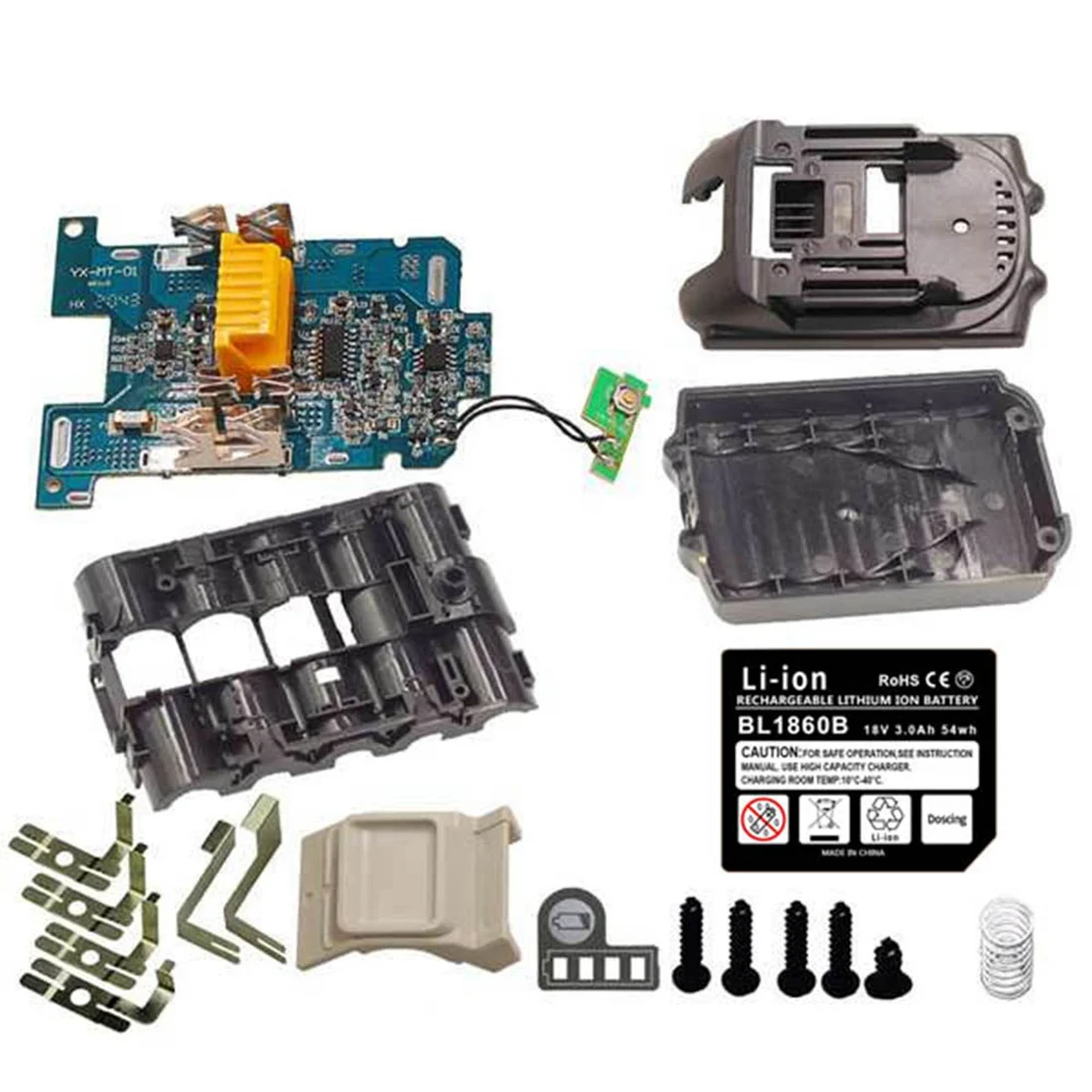 Diy Batterij Case Single Cell Bescherming Detectie Bms Voor Makita 18V Batterij Bl1830 Bl1820 Bl1815 Bl1860b Lxt