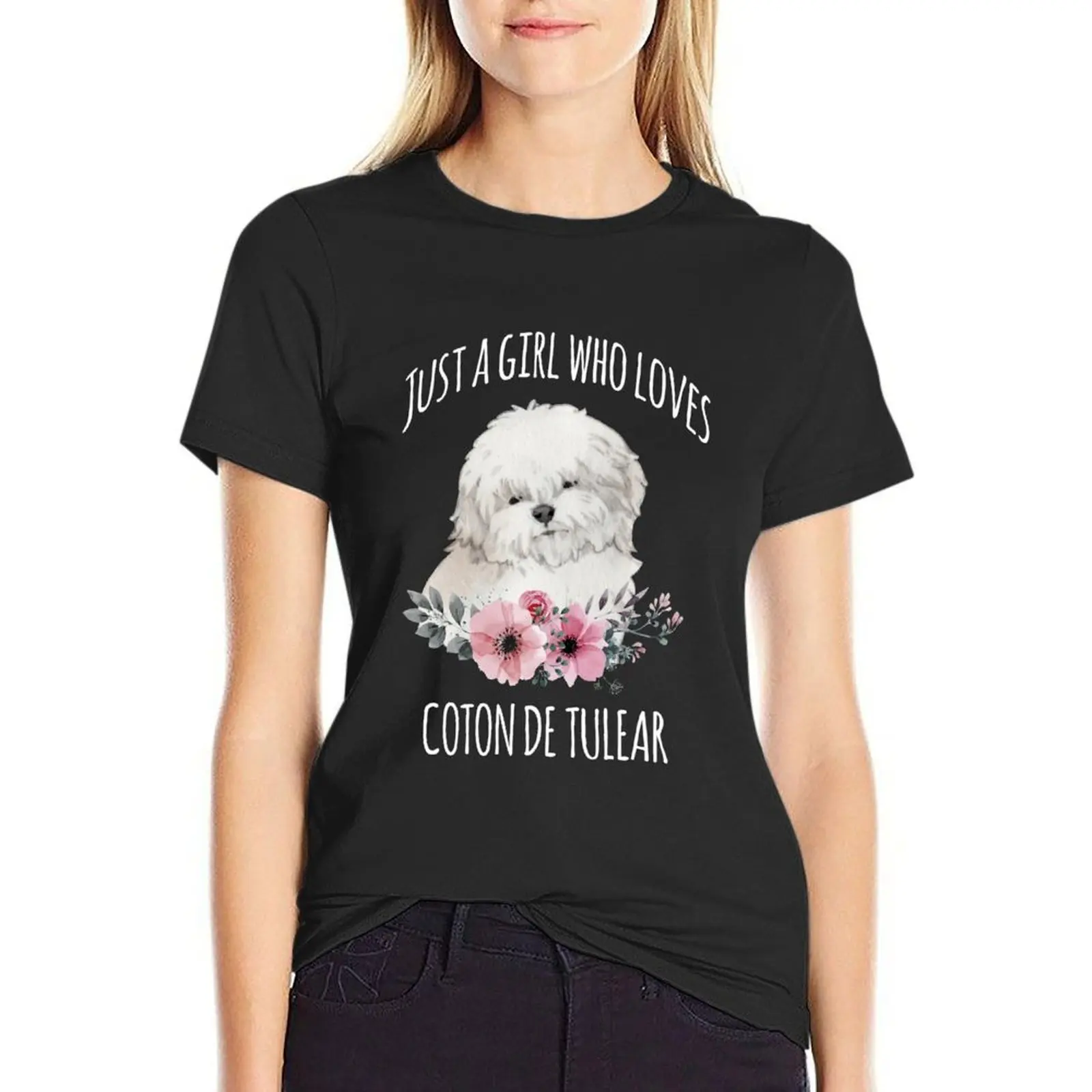 Просто девочка, которая любит Coton de Tulears, Coton de Tulear Lover, Coton de Tuléar Mom, Cotton Tulear Dog Owner, Футболка для мамы