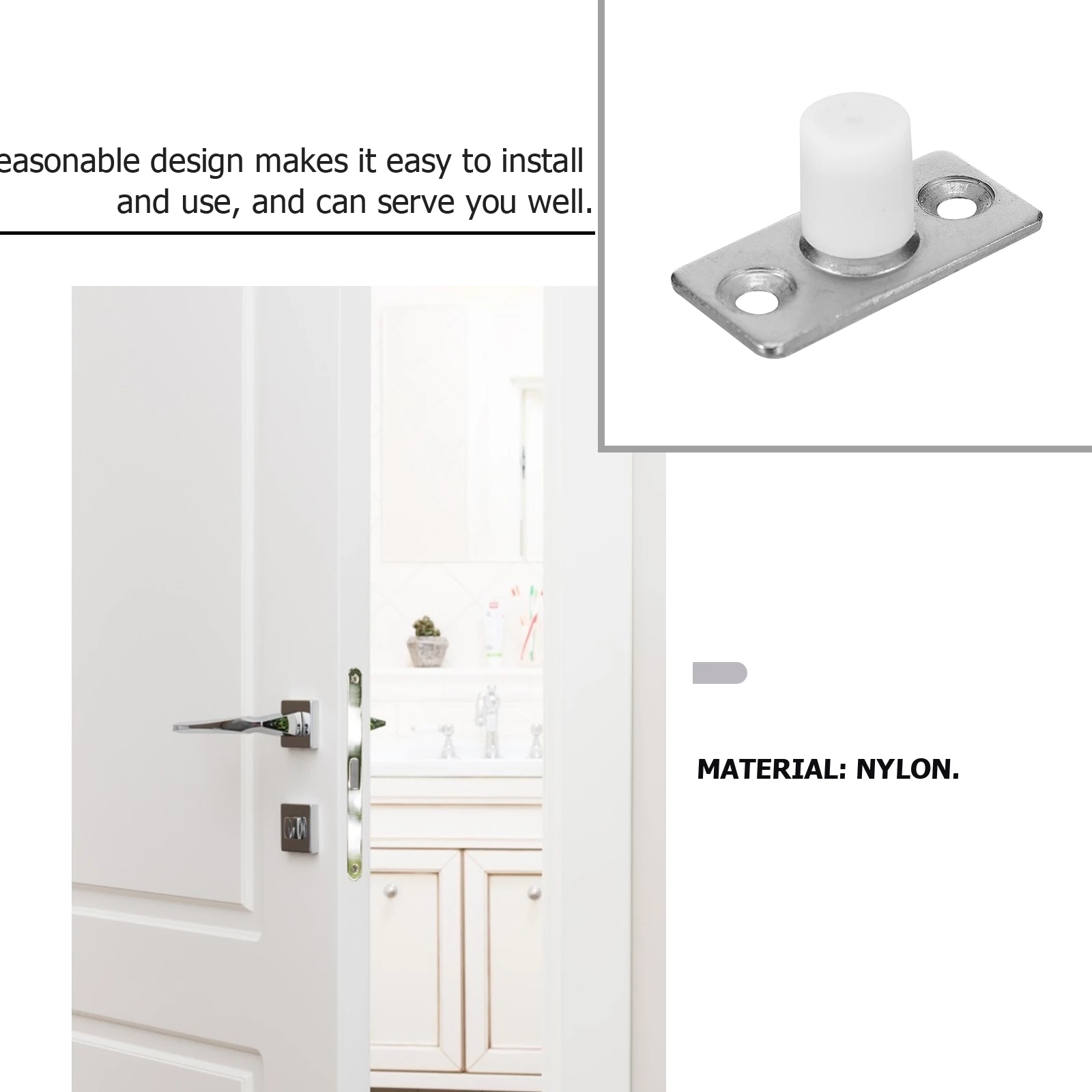 

1pc Nylon Sliding Gate Wheel Heavy Duty Door Bottom Guiding Wheel For Electric Rail Pulley Block Durable Courtyard Terrace Use