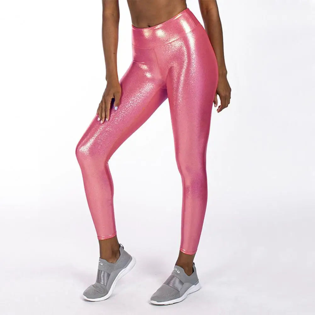 

Брюки-леггинсы с эффектом бронзирования, облегающие, длинные, осенние, женские, для йоги, 80%