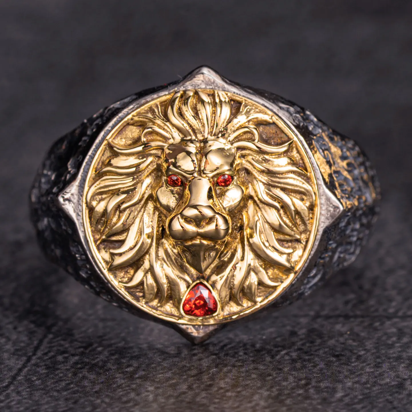 Lion Roar of Glory Silver Ring 925  Ring for men 3D relief frost howl Fashion Jewelry