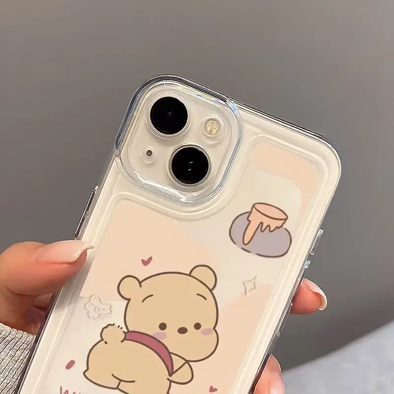 Disney Winnie The Pooh Uplift The Ass Phone Case For iPhone 15 14 13 12 11 Pro Max XS Max XR 7 8 Plus Y2K Soft Naughty Cover