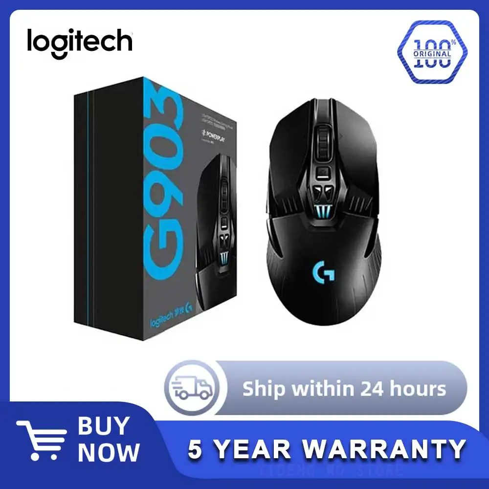 Logitech G903 HERO LIGHTSPEED Wireless Gaming Mouse 100% Original RGB 16000DPI Gamer Upgrade Wireless Bluetooth Mouse mouse game