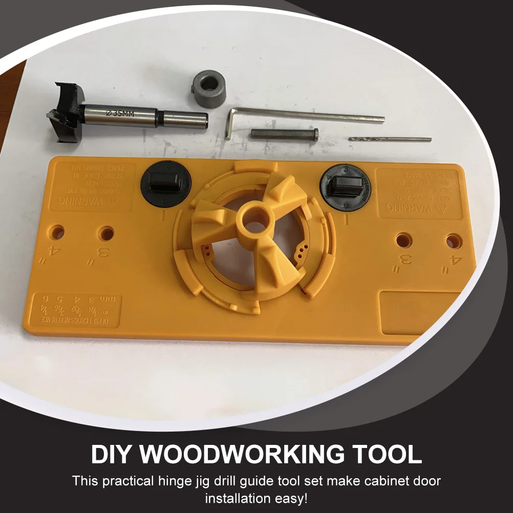 

Hinge Hole Drill Guide 35mm Woodworking DIY Tool Hinge Locator Cabinet Door Installation Easy ABS Steel Durability Precision