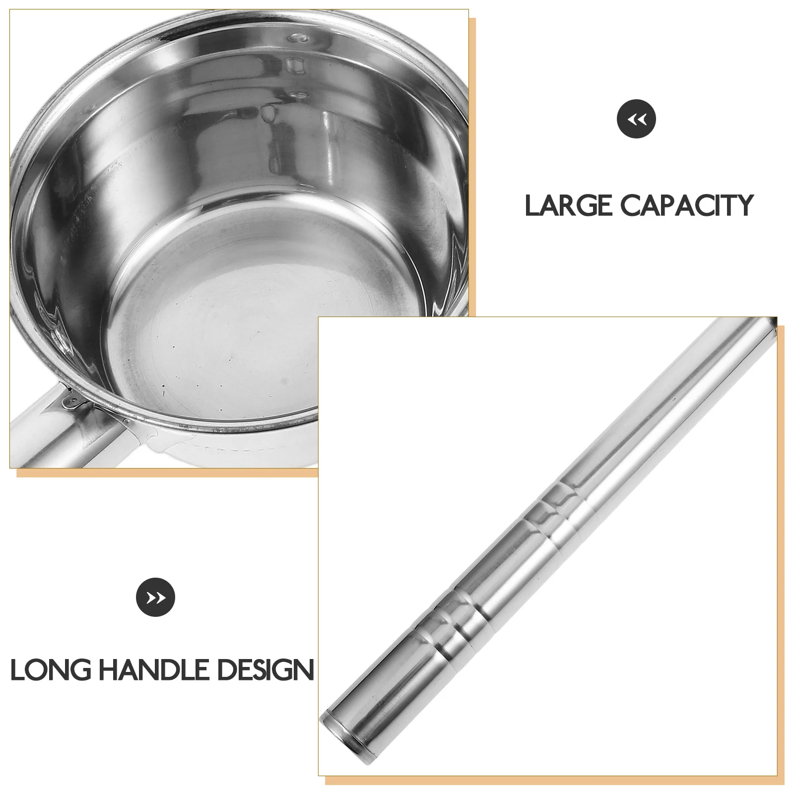 

Stainless Steel Long Handle Ladle 25x12 Multi-use Water Scoop Soup Spoon Kitchen Tool Self Watering Plant Garden