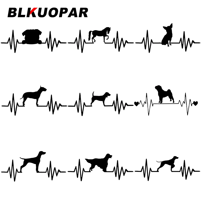 BLKUOPAR for Dog Vizsla Frequency Car Stickers Original Fashionable Decals Sunscreen Windshield Laptop Decor Car Styling