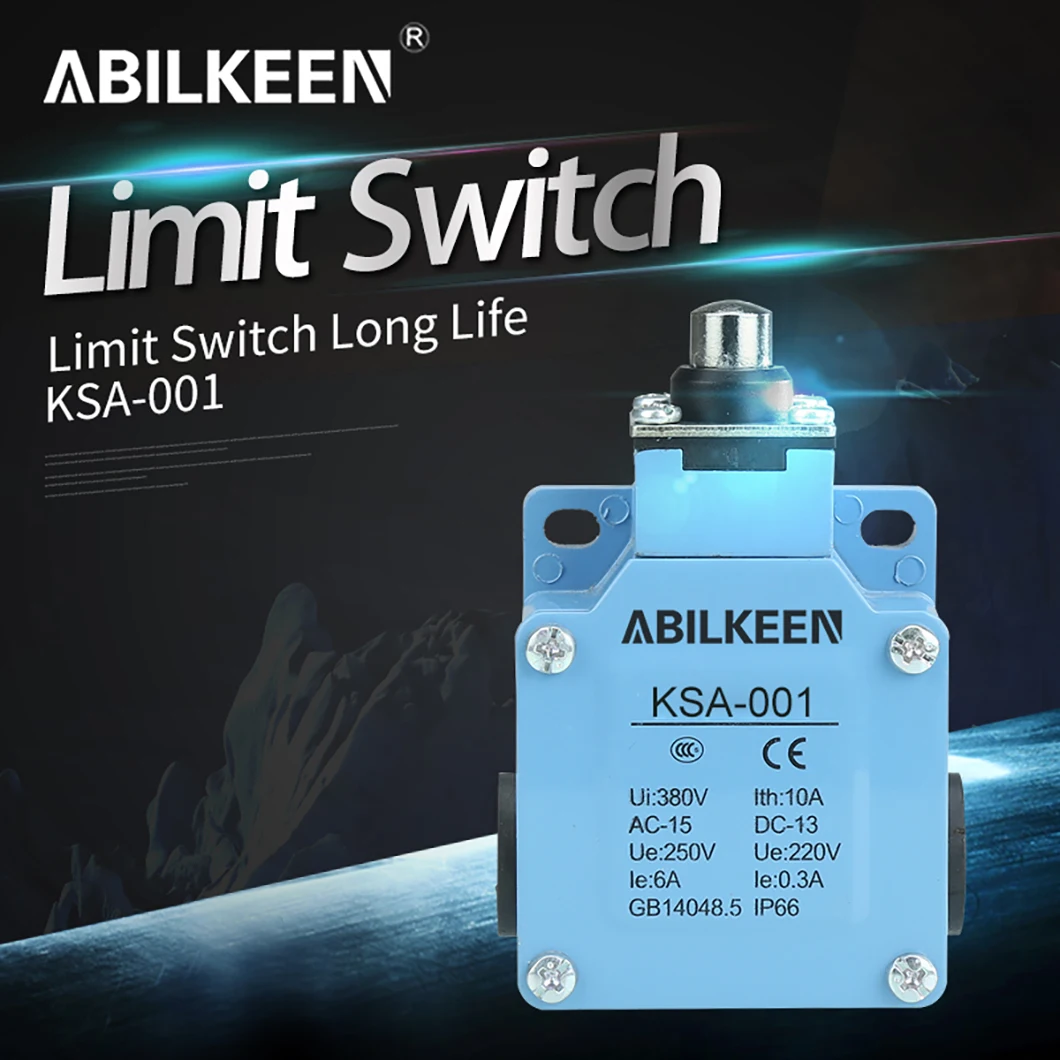 ABILKEEN KAS-001 Plunger Press Sensing Limit Switch Short Stroke 2NO+2NC Momentary Limit Travel Switch  IP66 Waterproof